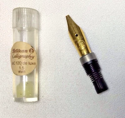 Pelikan Calligraphy MC 120 de lux Novo Na Caixa 1.5MM Novo Estoque Antigo - Imagem 1 de 4