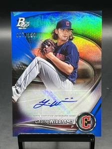 2022 Bowman Platinum Gavin Williams #TOP-31 Top Prospect Blue Auto /150 - Picture 1 of 2