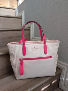 NWT Kate Spade KE404 Chelsea Medium Nylon Satchel Crossbody In Blush Cloud Multi - Picture 1 of 2