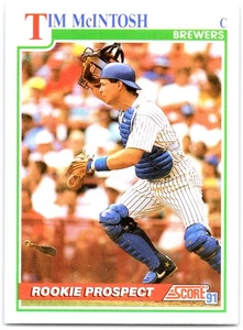 Tim McIntosh Score sports #347 Baseball RC Milwaukee Brewers - Picture 1 of 2