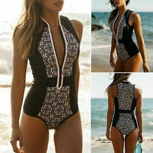Womens Push Up Bikini Monokini Ladies One Piece Swimsuit Swimwear Bathing Suit - Picture 1 of 10