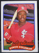 1989 Topps Vince Coleman Baseball Card #90 (001)