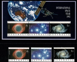 Australia 1992 - International Space Year Mini Sheet & Set of 3. MUH - Picture 1 of 1