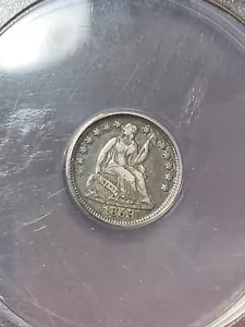 ANACS VF25 1853 SEATED HALF DIME NO ARROWS POPULAR TYPE COIN DATE - Picture 1 of 3