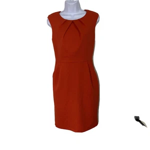 Mystic Dress Red Orange Women's Size Small Stitch Fix Sleeveless Sheath Pockets - Picture 1 of 12