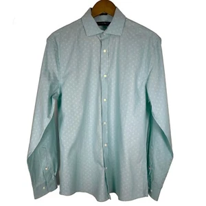 Camisa Tommy Hilfiger para Hombre Mediana 15 15 32-33 Azul Hielo Delgada Vela Botones Ancla - Imagen 1 de 3