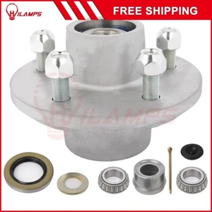 Se adapta a eje de 3500 lb L68149 L44649 rodamientos con remolque buje galvanizado 5 en 4,5" - Imagen 1 de 7