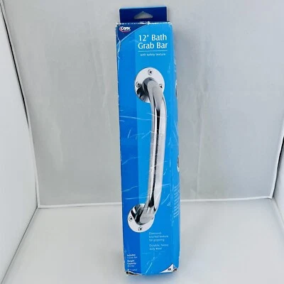 Barra de agarre de pared texturizada Carex B20900 12 pulgadas calibre pesado acero cromado  Foto 1 de 4