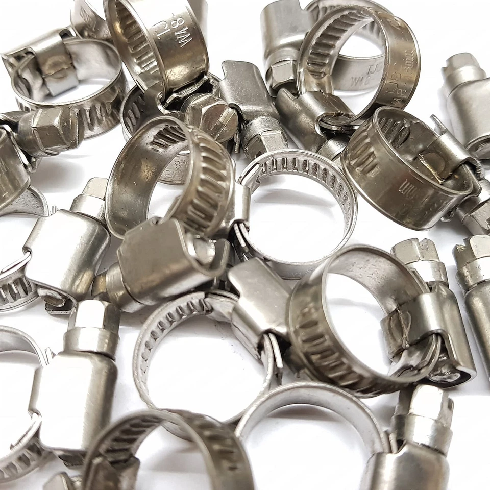 DNI-WERKZEUGE Schlauchschellen Schellen ( 10 Stück ) Schneckengewinde A2 Edelstahl 9 mm