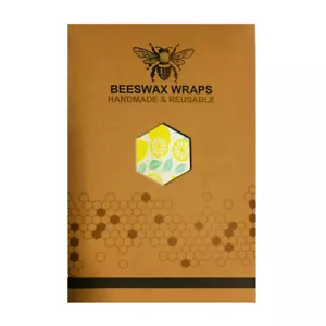 3Pcs Food Wax Paper Reusable Beeswax Wraps Eco-Friendly Food Cover Cling Storage - Picture 1 of 6