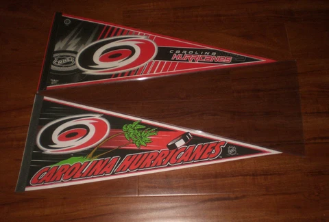 2 CAROLINA HURRICANES PENNANTS  - NEW Cover
