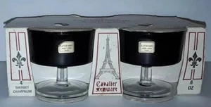 Vintage Red Cavalier Stemware 4 RED Sherbet Champagne Glasses J.G. Durand NOS - Picture 1 of 9