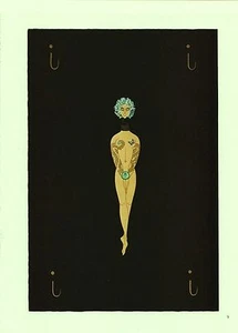 Erte, Semi-Nude "I" from "The Alphabet" collection. Vintage 1978 Art Deco print - Picture 1 of 1