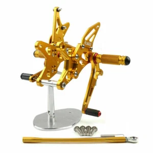 Rearsets Footpegs Pedals Fit for Kawasaki ZX 600/636 ZX-6R Ninja 09-2020 Gold - Picture 1 of 4