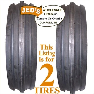 3.50-6 HAY TEDDER TIRE 350-6 3.50x6 350x6 410/350-6 Ag Tri 3 Rib F-2 - TWO TIRES - Picture 1 of 9