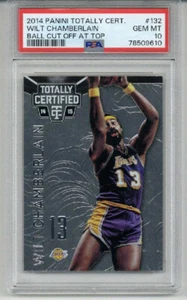 2014 PANINI TOTALLY CERTIFIED BALL CUT OFF #132 WILT CHAMBERLAIN PSA 10 POP 1 - Picture 1 of 2