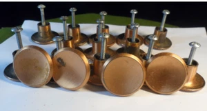 17 Brushed Copper 1.5" Kitchen Cabinet Door Knobs Cupboard Bedroom DIY As is. - Picture 1 of 2