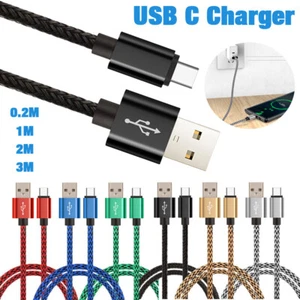 USB Charger USB-C Type-C Fast Charging Cable Data Lead For Samsung S24 S23 S22 - Picture 1 of 14