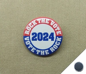 Rock the Vote Vote the Rock 2024 1.25” Magnet Dwayne Johnson Wrestler President - Picture 1 of 5