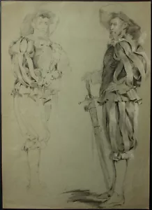 Due Cavalieri - Studio - Anonimo del 1900 - Foto 1 di 13