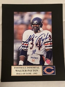 Walter Payton Signed Autographed 5x7 Photo In A 8x10 Matt, COA. HOF - Picture 1 of 2