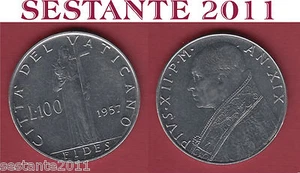 V22 VATICANO VATICAN CITY PIO XII 100 LIRE 1957 KM 55 , SPL++ / XF++ - Imagen 1 de 1