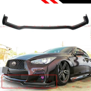 For 18-2024 Infiniti Q50 Sport Winglet Design Front Bumper Lip Spoiler Splitter - Picture 1 of 5