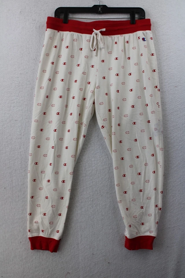 Champion Womens Red & White Thin Sweatpants Size L, 34 x 27 - Image 1 of 4
