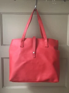 Women’s 3 In 1 Red Faux Leather Tote/Crossbody/Clutch Bags Purses - Picture 1 of 10