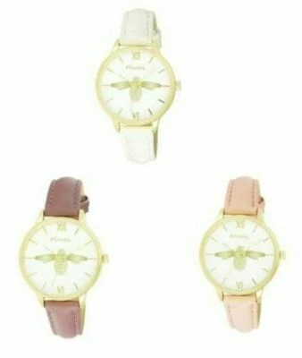 Ladies Watch Moth Design Dial & faux Leather Strap by Ravel Model RF007  - Image 1 of 4