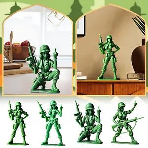 Figurine donna esercito verde divertenti figure dito medio giocattoli militari classici - Foto 1 di 10