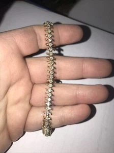 diamant tennis armband 14k gold - Bild 1 von 6