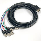 VGA Kabel 15 pol auf 5 x BNC Stecker Ferritkern Computer Adapter Monitorkabel 3m