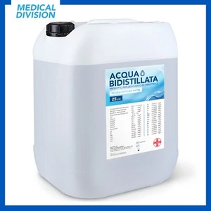 Acqua Bidistillata per uso clinico ed industriale tanica 25 litri - autoclave - Foto 1 di 7