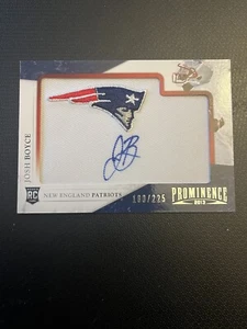 2013 Prominence Josh Boyce Auto Patch Rookie RPA /225 New England Patriots #147 - Picture 1 of 2