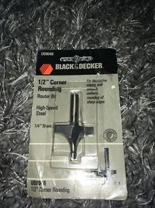 NEU BLACK & DECKER 1/2” ECKE ABRUNDUNG ROUTER BIT MIT 1/4” SCHAFT U59046 - Bild 1 von 2
