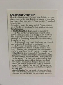 Shadowfist Overview Card CCG TCG Limited Edition LP - Picture 1 of 2