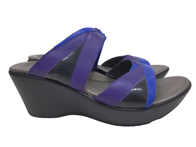 $165 NAOT 41 10 Sandalias Sirena Plataforma Slides Púrpura/Negro/Azul Cuña Foto 1 de 4