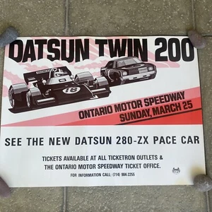 Datsun Twin 200 Ontario Motor Speedway 280-ZX Vintage Racing Poster Art Print - Picture 1 of 10