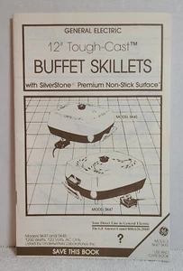 Vintage General Electric Tough-Cast Buffet Skillet SK-47 & SK-45 Use & Care Book - Picture 1 of 4