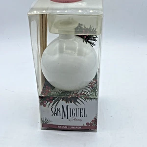 San Miguel Fragrance Diffuser Fresh Juniper Scent 1.4 fl oz White Bottle - Picture 1 of 8
