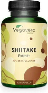 Vegavero Shiitake Extrakt | 120 Kapseln | 750 mg 40% Polysaccharide | Vegan - Bild 1 von 2