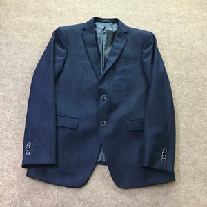 John Varvatos Jacket Mens 40 Bedford Blazer Sport Coat Blue Wool Casual - Picture 1 of 17