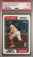 2023 TOPPS HERITAGE 183 RONALD ACUNA JR. CHROME PSA 9