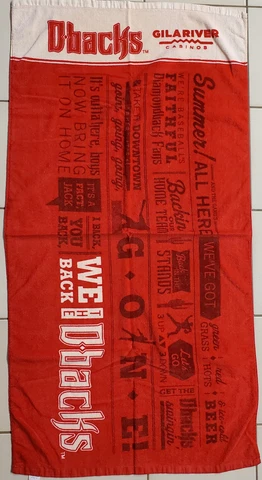 Diamondbacks Pool  / Beach Towel Dbacks Blanket Dbacks SGA 2013- NEW & SEALED Cover