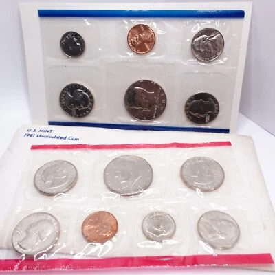 1981 US Mint Uncirculated 13 Coin Clad Set in OGP Denver & Philadelphia Mint #Q7 - Image 1 of 4