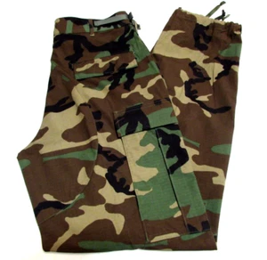 Militär Cargohose Herren Medium normale Schrittlänge 29,5-32,5 Woodland Camouflage Knopfleiste - Bild 1 von 13
