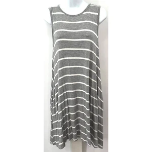 Honey & Lace A Line Striped Dress W/ Pockets Women's Size Large - Picture 1 of 6