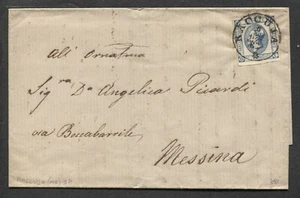 REGNO - 6 Dicembre 1863 "Raccuja" - Lettera diretta a Messina - (33) - Imagen 1 de 1