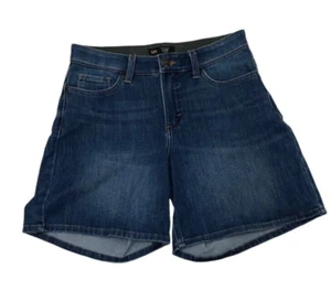 Lee Womens 6 Relaxed Fit A-Line Mid Rise Denim Shorts Stretch - Picture 1 of 4